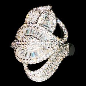 925 Silver Zircon Statement Ring